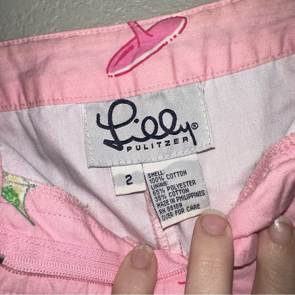 Lilly Pulitzer Vintage Pink Patterned Pants - Picture 3 of 6